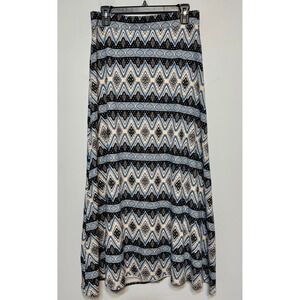 Boho Aztec Maxi Skirt Size Medium Southwestern Indie Wanderlust Coastal Cowgirl‎